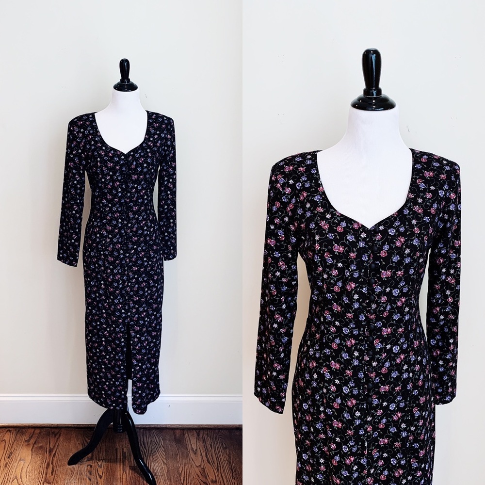 Vintage Floral Elisse Maxi Dress